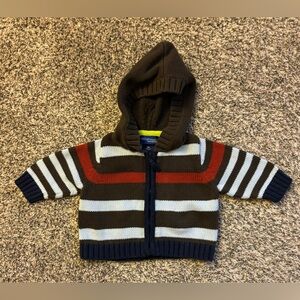 Cozy Striped Hooded Sweater for Baby